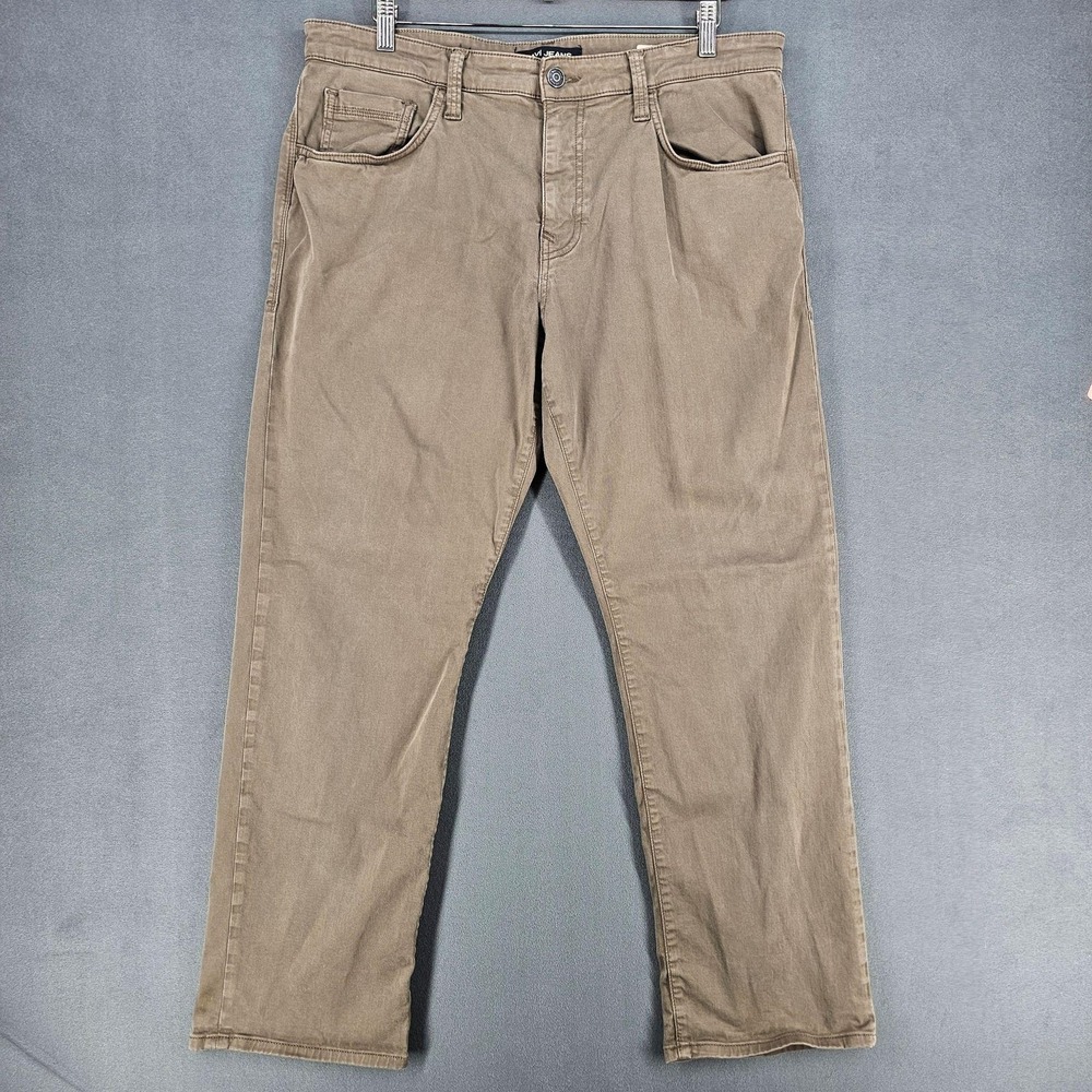 Mavi Jeans Matt Jeans Mens 36x30 Brown Relaxed Straight‎ Stretch Denim Casual